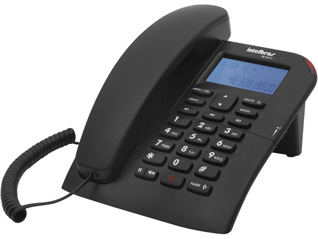 Telefone de mesa TC60 ID com viva voz Intelbras preto
