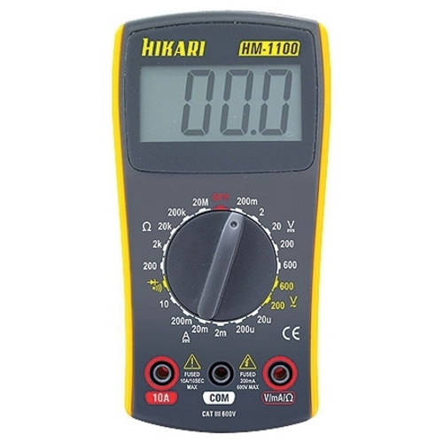 Multímetro digital Hikari HM-1100 visor Lcd realiza medições de tensão