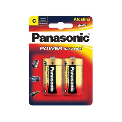 Pilha alcalina C Panasonic