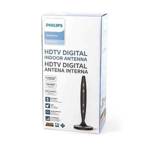 Antena interna VHF UHF FM E HDTV Philips SDV1235
