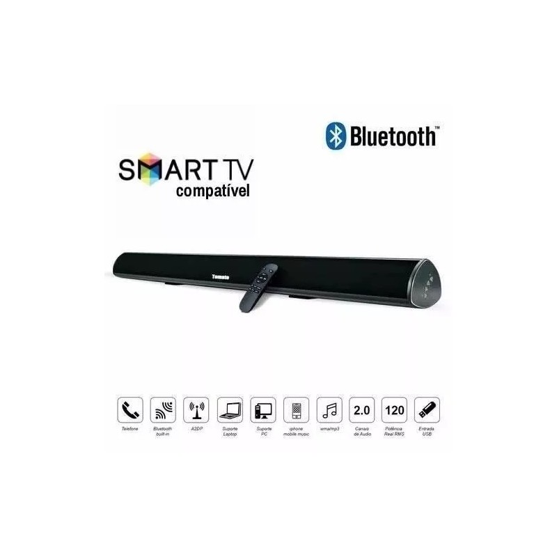 Caixa de Som Bluetooth Soundbar Tomate 120W MTS-2018