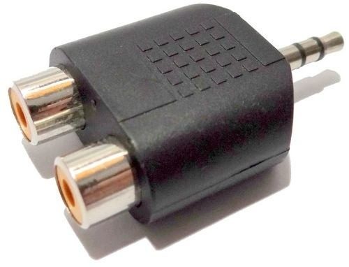 Adaptador P2 estéreo x 2 jack RCA fêmea