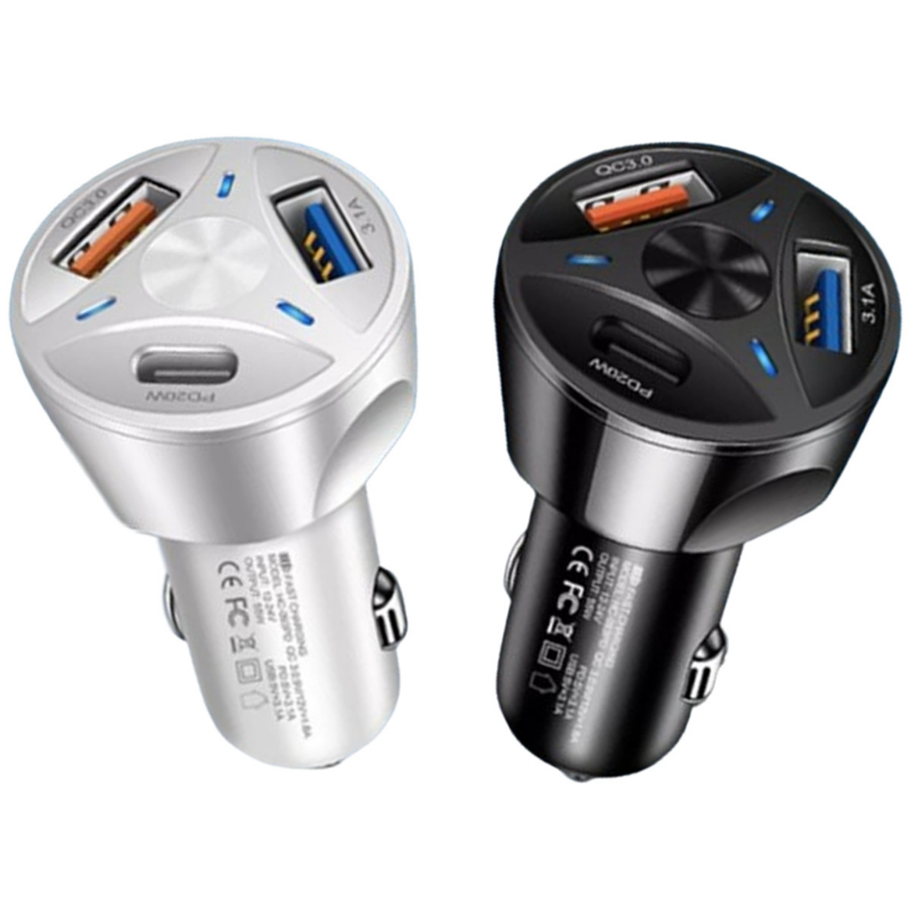 Carregador 12v Carro/Veicular + Tipo C Power