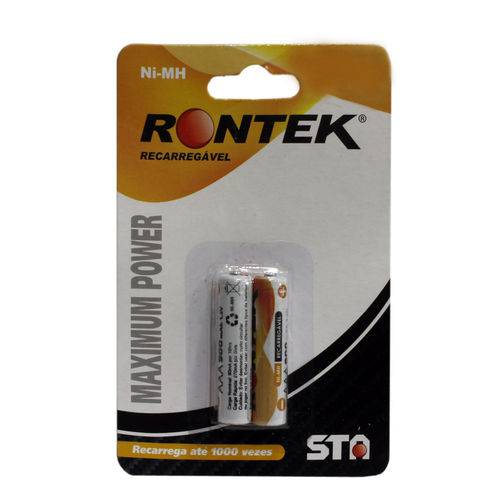 Bateria recarregável palito Rontek AAA NiMH 600mAh