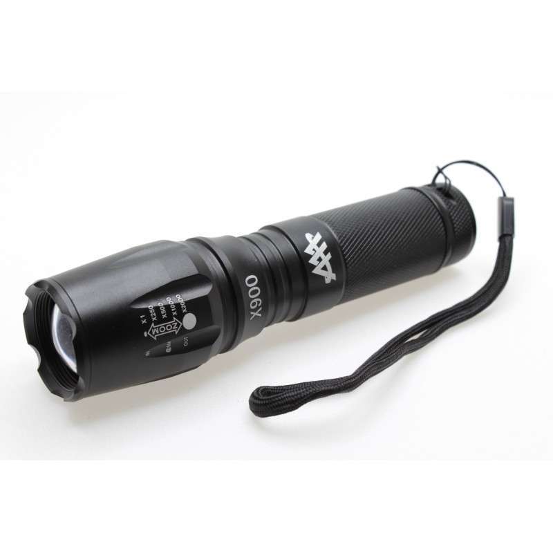 Lanterna tática recarregável X900 com zoom