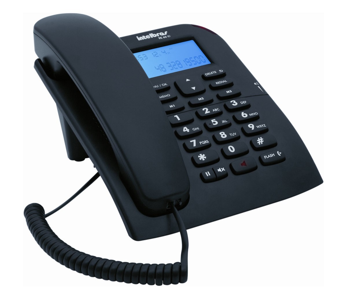 Telefone de mesa TC60 ID com viva voz Intelbras preto